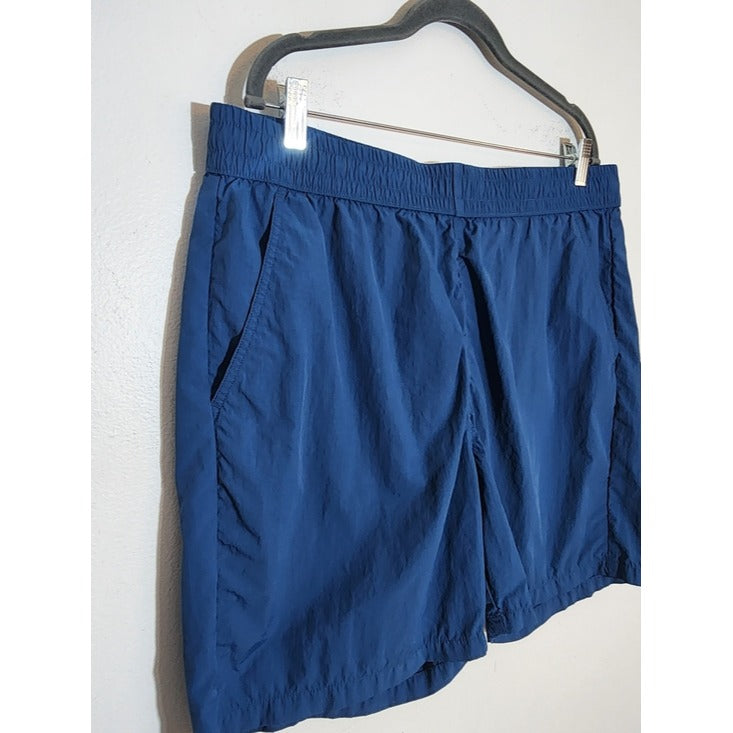 Original Use Mens Casual Blue Pull-On Nylon Shorts Size Large