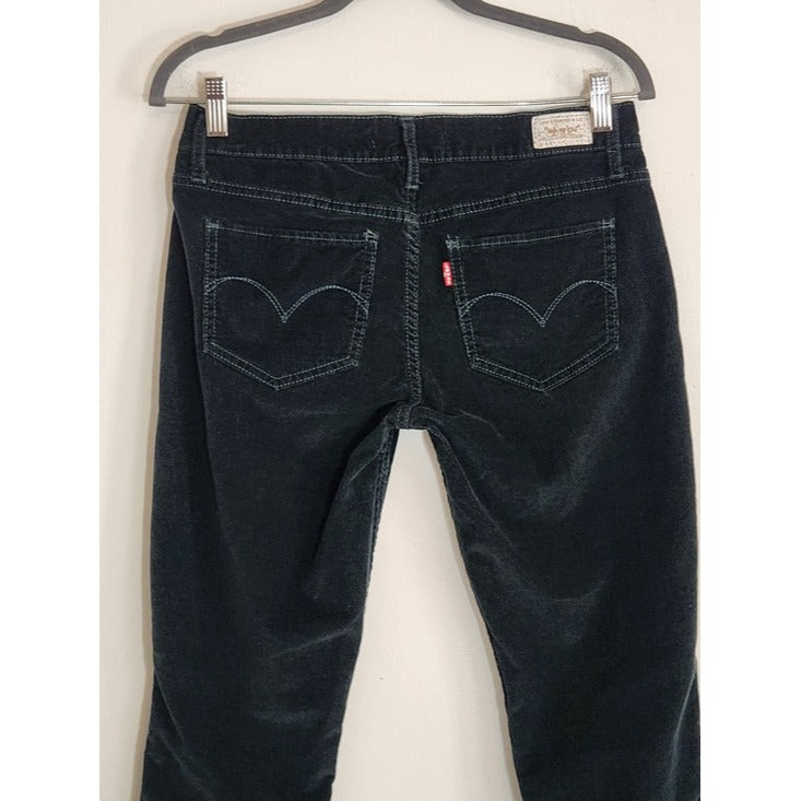 Levi's Superlow Slim Fit Dark Green Corduroy Pants Size 29 x 30