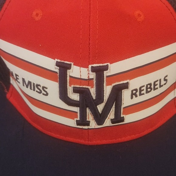 Melonwear Ole Miss Rebels Navy Trucker Flat Bill Baseball Hat One Size