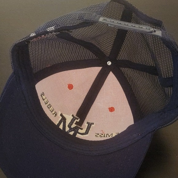 Melonwear Ole Miss Rebels Navy Trucker Flat Bill Baseball Hat One Size