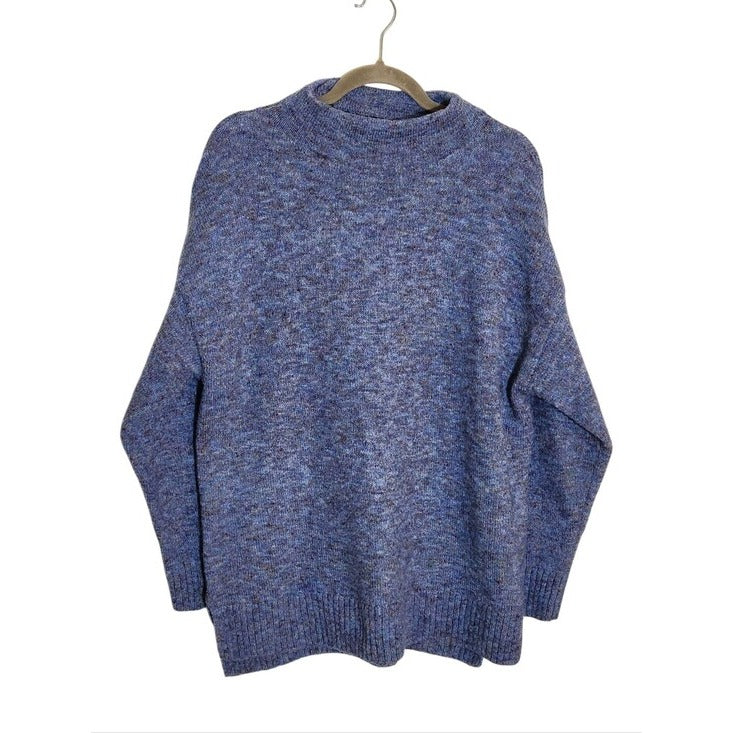 Well Worn Blue Mock Neck Sweater Size Large
