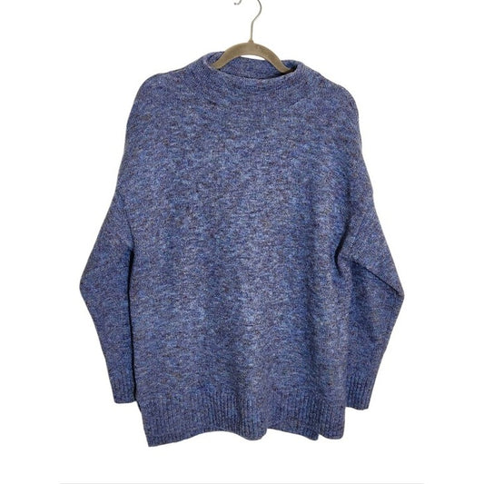 Well Worn Blue Mock Neck Sweater Size Large
