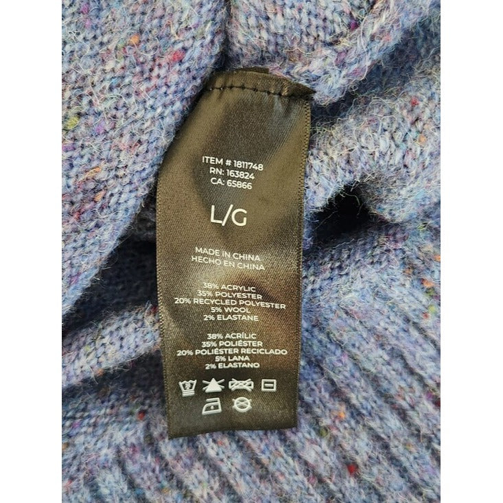 Well Worn Blue Mock Neck Sweater Size Large