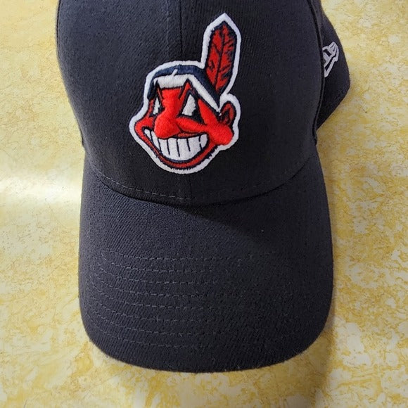 New Era MLB Cleveland Indians Black Fitted Baseball Hat Medium/Large