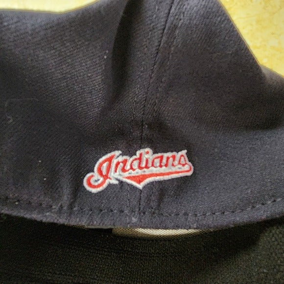New Era MLB Cleveland Indians Black Fitted Baseball Hat Medium/Large