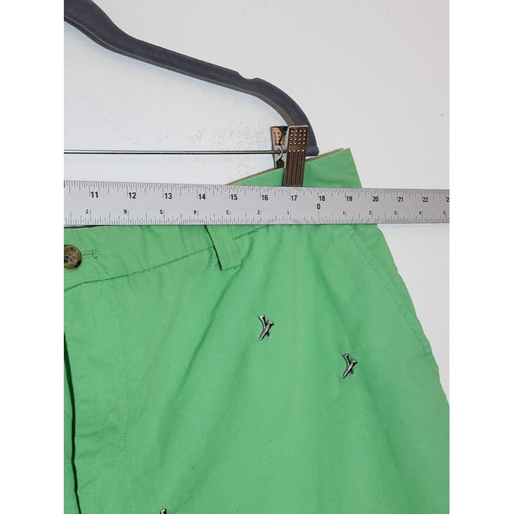Izod Green Golf Tee Embroidered Shorts Size 42