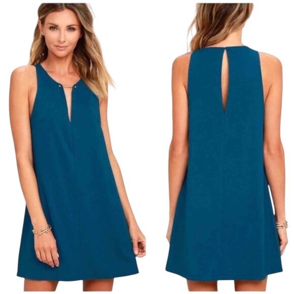 Lulus Blue Sleeveless Mini Dress Size Small Wedding Guest Dress
