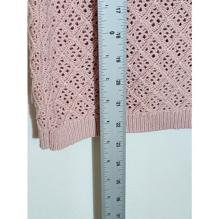 Ann Taylor Light Pink Sequin Twinset Size Large Petite NWT