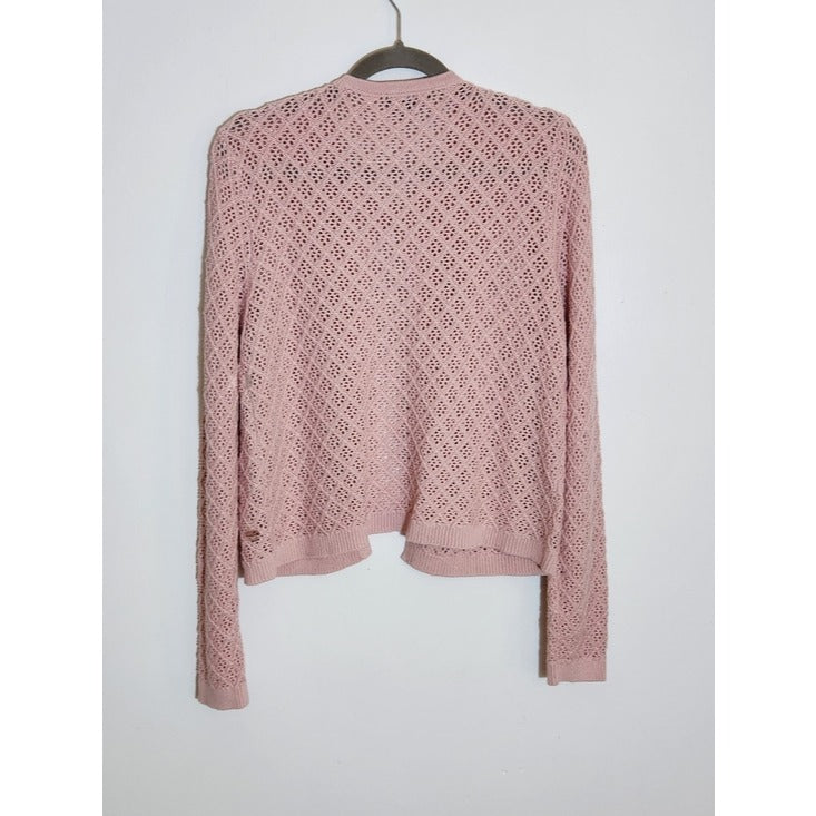 Ann Taylor Light Pink Sequin Twinset Size Large Petite NWT