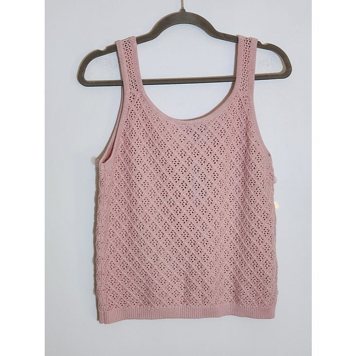 Ann Taylor Light Pink Sequin Twinset Size Large Petite NWT