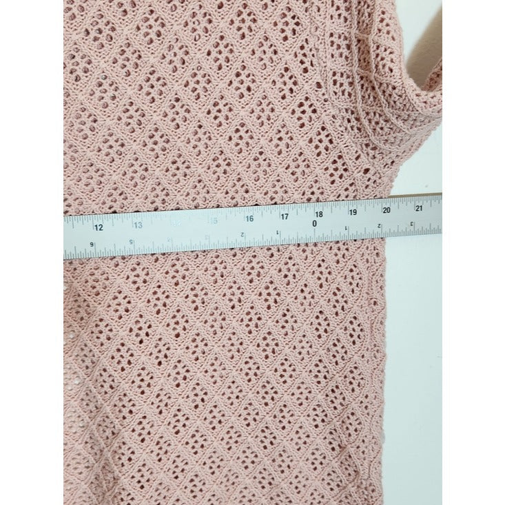 Ann Taylor Light Pink Sequin Twinset Size Large Petite NWT