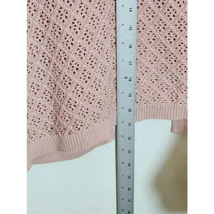 Ann Taylor Light Pink Sequin Twinset Size Large Petite NWT