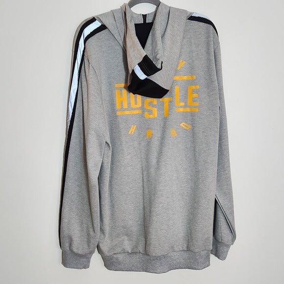 Riflessi Gray Graphic Zip-Up Sweatshirt Sixe 3XL