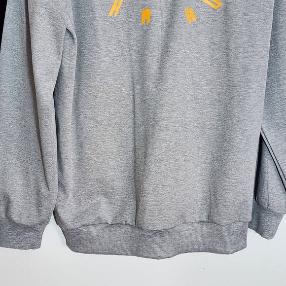 Riflessi Gray Graphic Zip-Up Sweatshirt Sixe 3XL