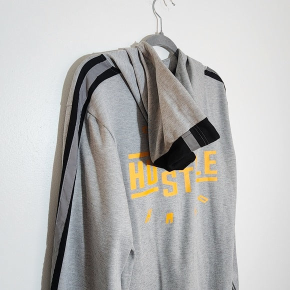 Riflessi Gray Graphic Zip-Up Sweatshirt Sixe 3XL