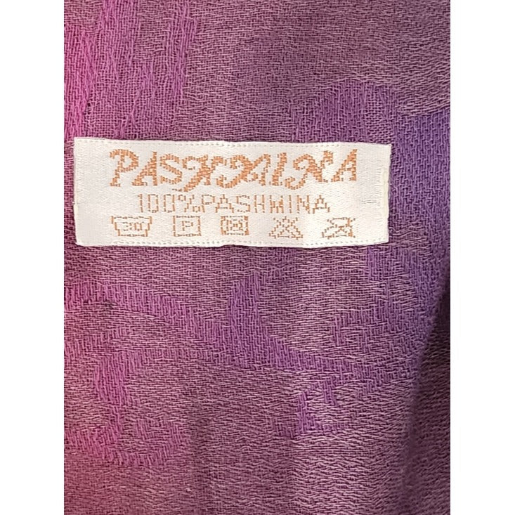Pashmina Rainbow Elephant Print Scarf with Fringe 68 x 26