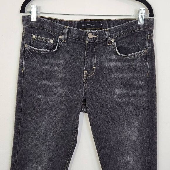 Calvin Klein Black Flare Bootcut Jeans Size 8