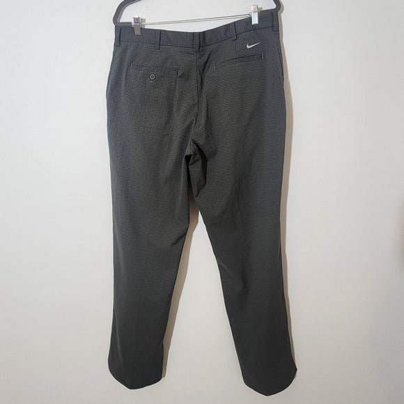 Nike Men's Classic Army Green Check Golf Pants Size 36 X 32 Nike Golf Pants