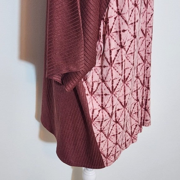 Cato Pink Boho Short Sleeve Top Size 14/16W Cato Live Well Boho Print Top