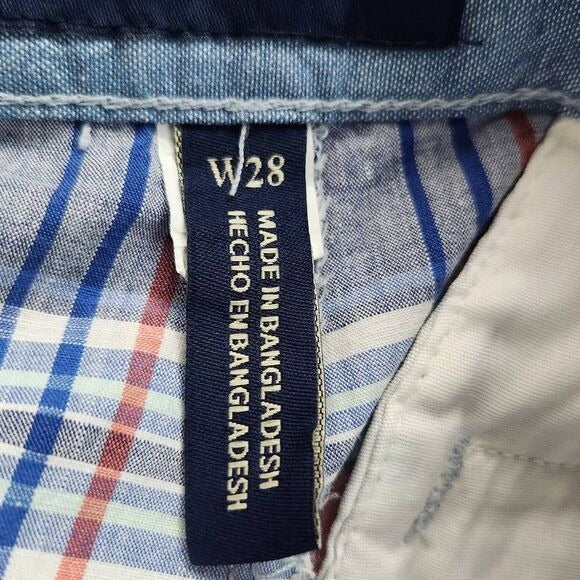 U.S. Polo Assn. Blue and Pink Plaid Shorts Size 28 Preppy Plaid Cotton Shorts