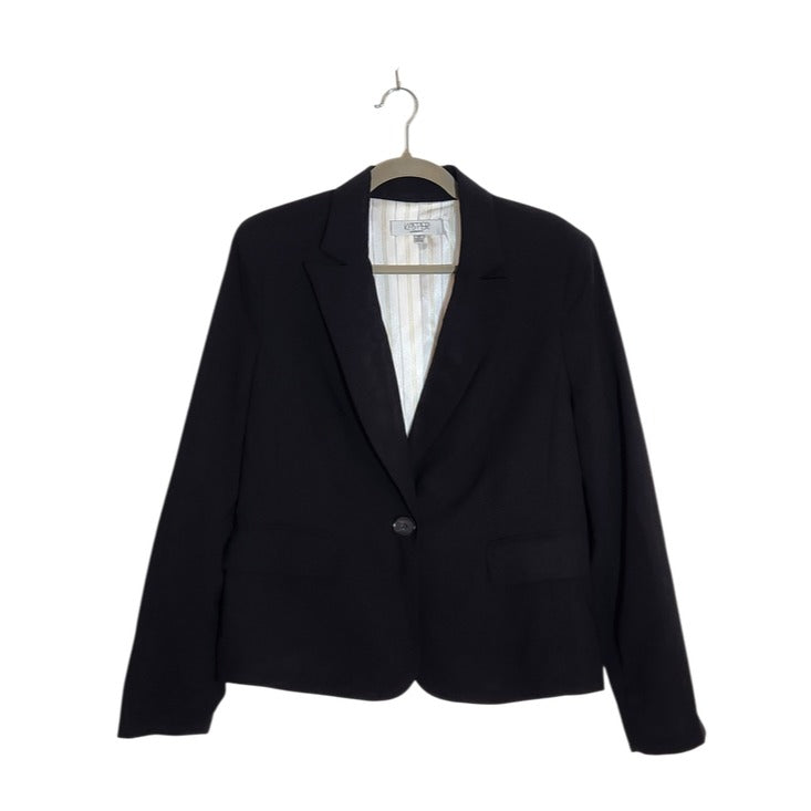 Kasper Womens Black Single-Button Blazer Size 12 NWT