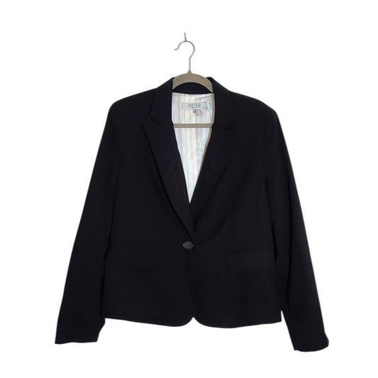 Kasper Womens Black Single-Button Blazer Size 12 NWT