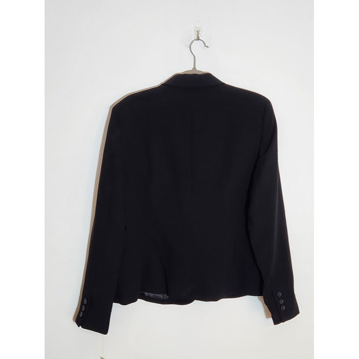Kasper Womens Black Single-Button Blazer Size 12 NWT