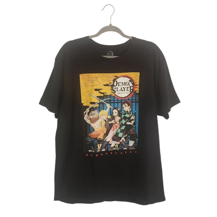 Demon Slayer Black Graphic Tee Size XL Flaw