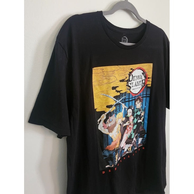 Demon Slayer Black Graphic Tee Size XL Flaw