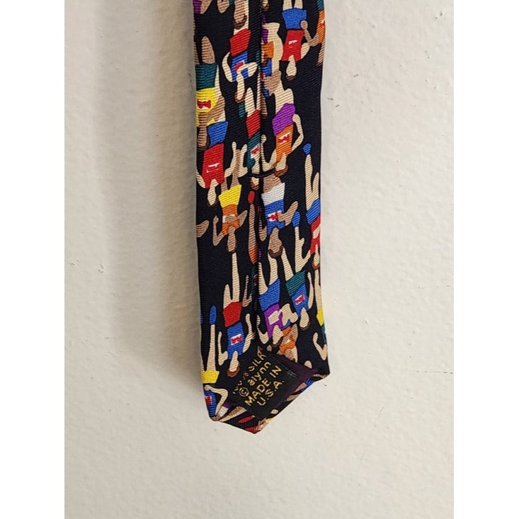 Alynn Neckwear Marathon Runners Navy Novelty Tie One Size