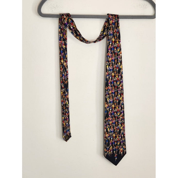 Alynn Neckwear Marathon Runners Navy Novelty Tie One Size