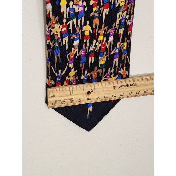 Alynn Neckwear Marathon Runners Navy Novelty Tie One Size