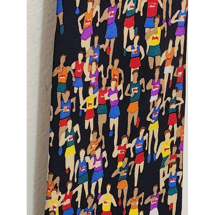Alynn Neckwear Marathon Runners Navy Novelty Tie One Size
