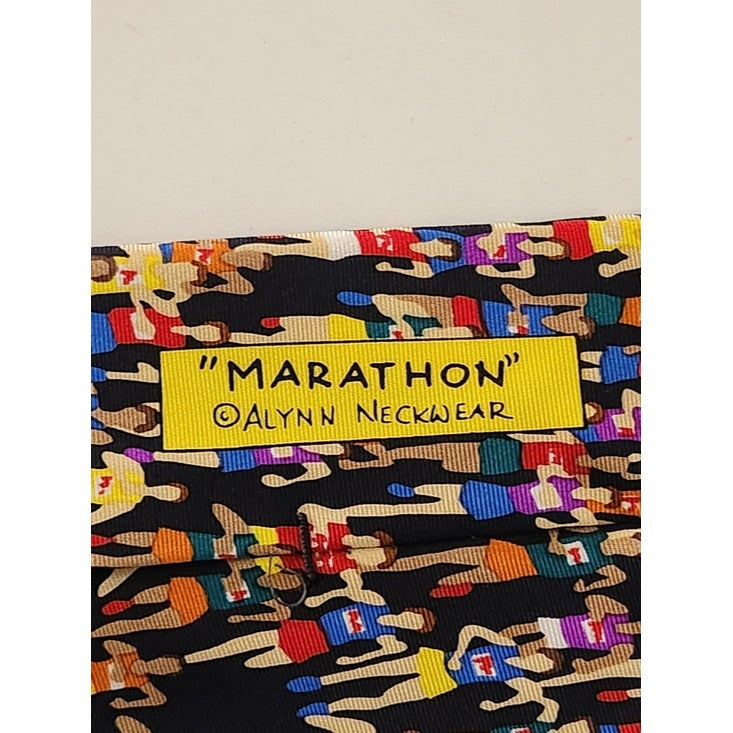 Alynn Neckwear Marathon Runners Navy Novelty Tie One Size