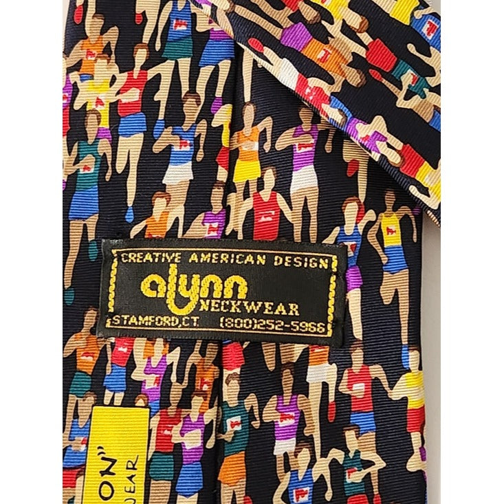 Alynn Neckwear Marathon Runners Navy Novelty Tie One Size