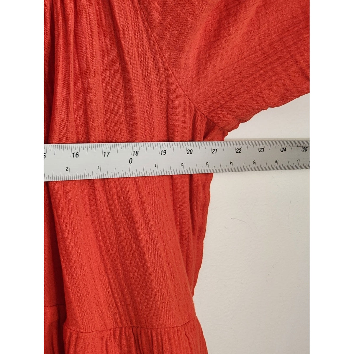 Old Navy Orange Cotton Gauze Relaxed Mini Dress with Pockets
