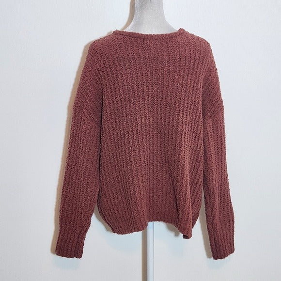 Daytrip Dusty Rose Knit Sweater with Twist Detail Size Medium Pink Sweater