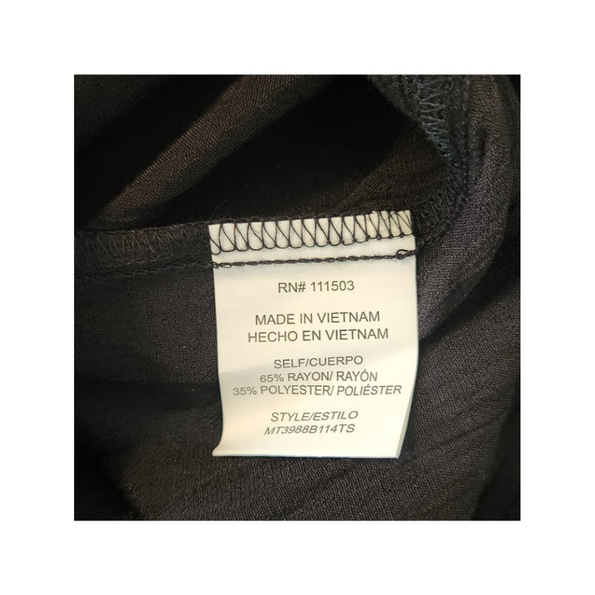 Twine and String Black Textured Sheer Button Up Blouse NWOT Size Medium