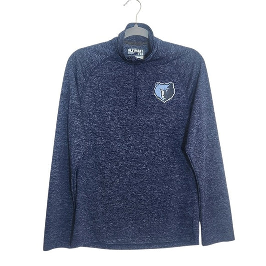 Adidas Heather Navy Memphis Grizzlies Quarter Zip Pullover Size Small