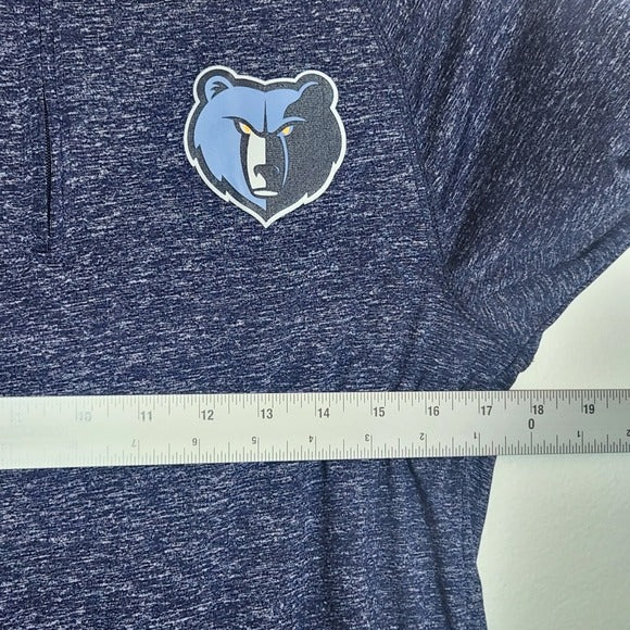 Adidas Heather Navy Memphis Grizzlies Quarter Zip Pullover Size Small