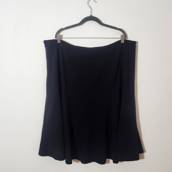 Zac & Rachel Black Knit A-Line Skirt Size 22W