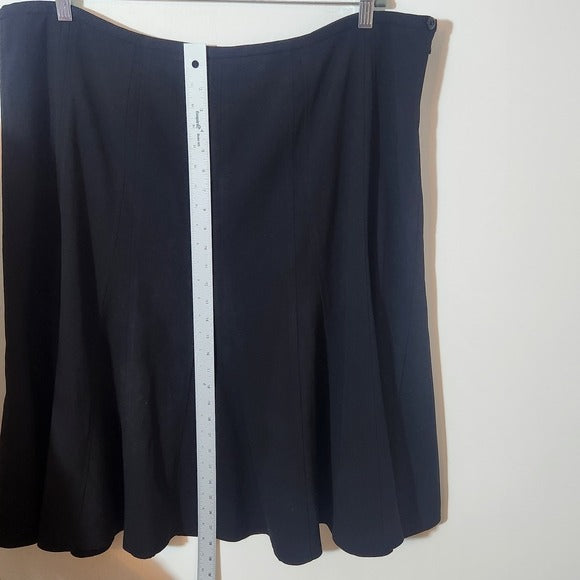Zac & Rachel Black Knit A-Line Skirt Size 22W