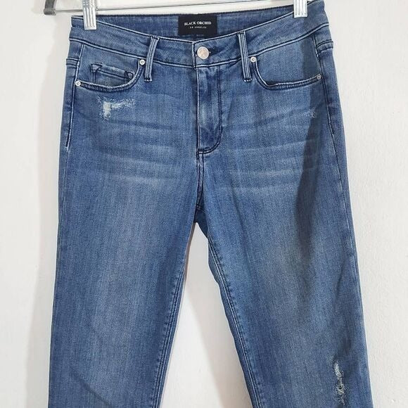 Black Orchid Los Angeles Distressed Skinny Jeans Size 27
