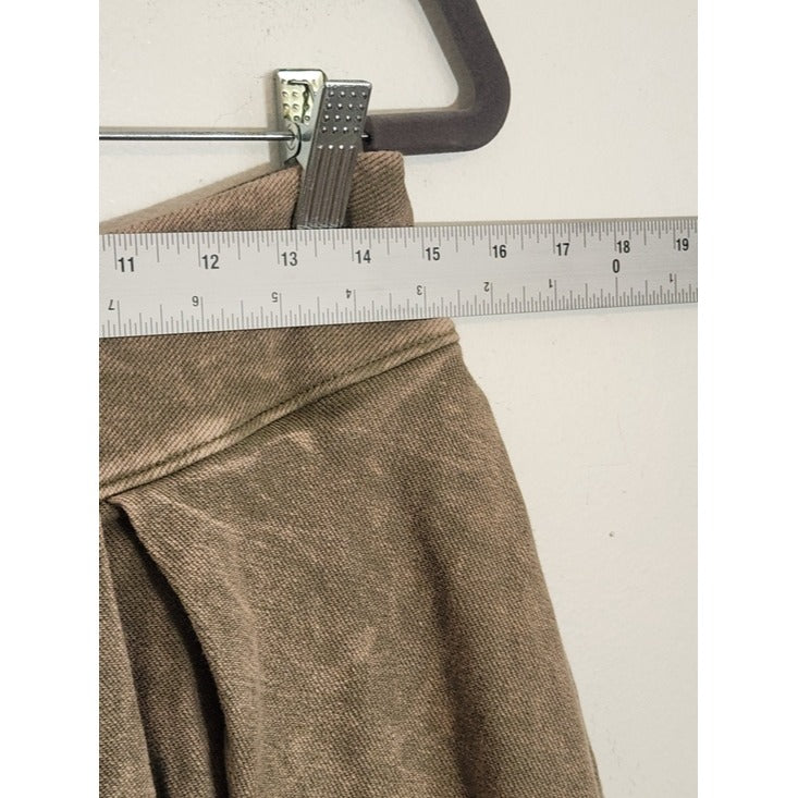 EDGEbyKS Brown Mineral Wash Pleated Mini Skort Y2K Size Medium