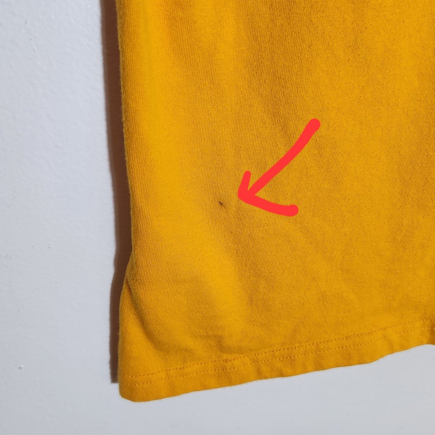 Patagonia Mens Yellow Pocket Tee Size XS Flaw