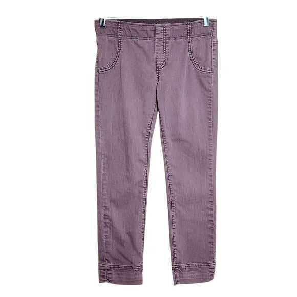 Free People Purple Dyed Cropped Pull-on Jeans Size 26