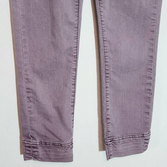 Free People Purple Dyed Cropped Pull-on Jeans Size 26
