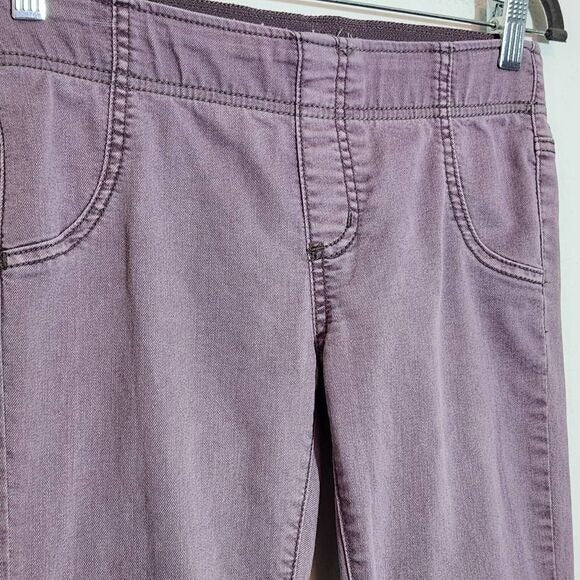 Free People Purple Dyed Cropped Pull-on Jeans Size 26