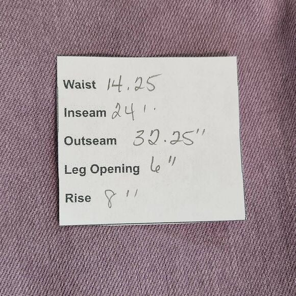 Free People Purple Dyed Cropped Pull-on Jeans Size 26