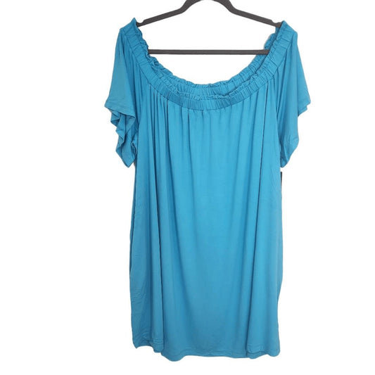 New York & Co. Blue Off-The-Shoulder Dress NWT Size XXL Plus Size Blue Dress
